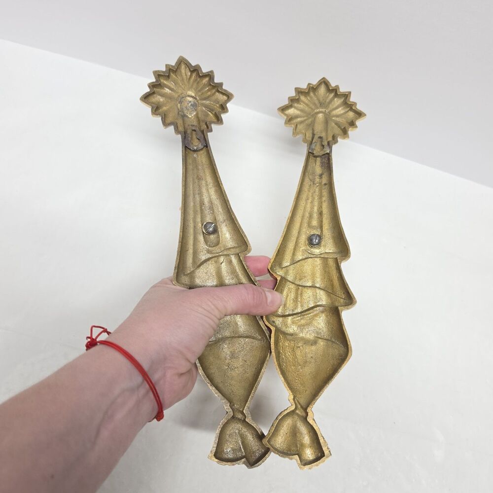 Vintage Hollywood Regency Brass Wall Candle Holder 12" Set Of 2 French Empire - Picture 6 of 8